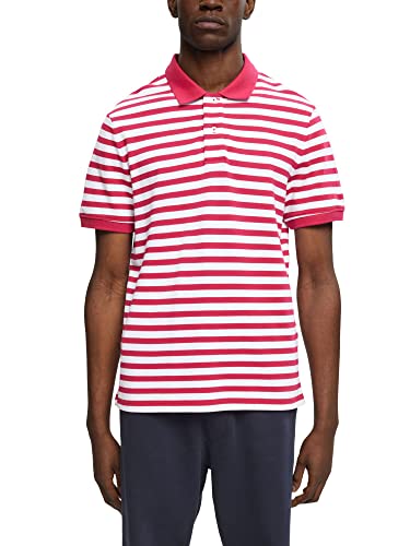 ESPRIT Męska koszulka polo, 993EE2K302, 652/DARK PINK 3, L, 652/ciemny róż 3, L