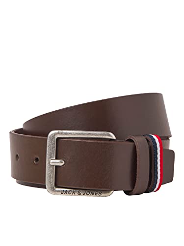 JACK & JONES JACESPO Belt NOOS męski pasek, brązowy kamień, 80, brązowy kamień