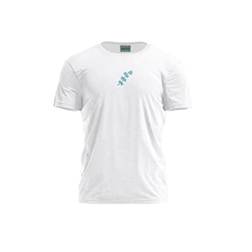 Bona Basics, Męski T-shirt z cyfrowym nadrukiem,% 100 bawełna, biały, na co dzień, męskie topy, rozmiar: S, biały, S