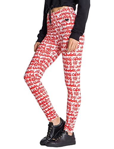 Gianni Kavanagh Damskie legginsy modelujące czerwone zwycięzcy bólu, Czerwony, XL