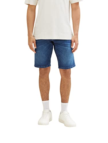 TOM TAILOR Męskie bermudy jeans szorty 1035655, 10282 - dark stone wash denim, 31