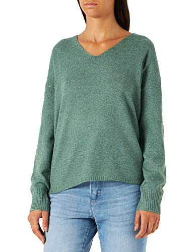 ONLY Damski sweter z dzianiny z dekoltem w serek, Dark Ivy/Detail:w. Melange, S