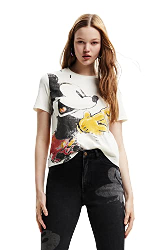 Desigual Damska koszulka z krótkim rękawem, biały, XS