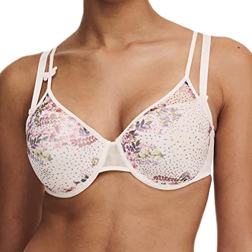 Passionata - Miss Joy - zdobiony biustonosz z miseczkami dystansowymi, imp fleurs pois, 85C