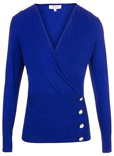 Morgan 182-MOJO.N Sweter damski (Czarny 100) X-Large (Rozmiar producenta: TXL), Ultra niebieski, S