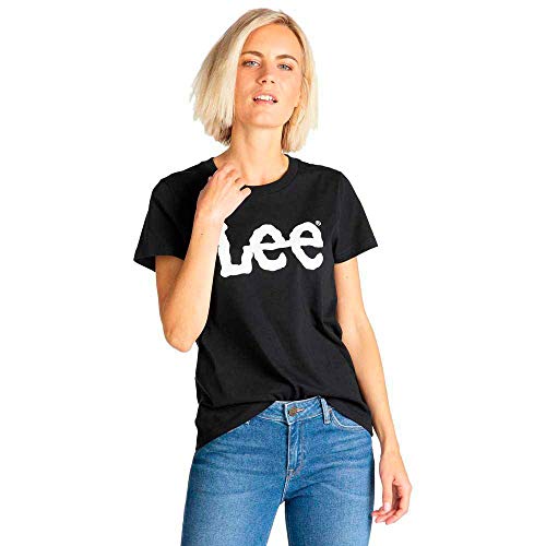 Lee Koszulka damska z logo, Czarny (czarny 01), XS