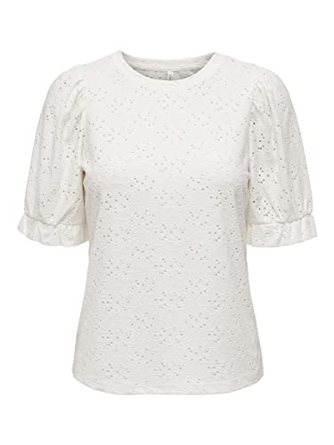 ONLY ONLSMILLA S/S Puff JRS Top, Cloud Dancer, XXXL, Cloud Dancer, 3XL