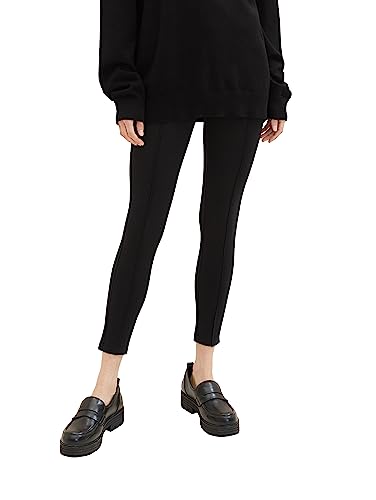 TOM TAILOR Damskie legginsy z ozdobnym szwem, 14482-Deep Black, 46W / 28L