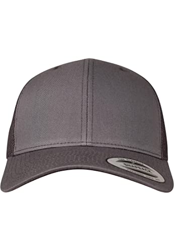 Flexfit Uniseks Retro Trucker Czapka z Daszkiem, Ciemnoszary, 3XS-XXS