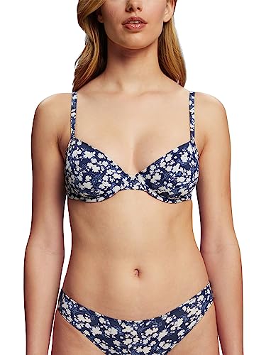 ESPRIT Bodywear damski biustonosz z nadrukiem Micro RCS Underwire Bra formowany biustonosz, Ink 3, 75 D, Ink 3, 75D