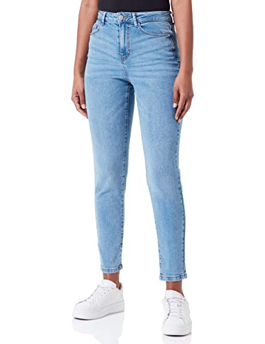 Vila Vinaomi Jo LBD Hw Mom Su-Noos dżinsy damskie, jasnoniebieski (light blue denim), 36W / 30L