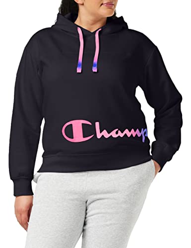 Champion Damska bluza z kapturem z odwracanym splotem, czarny, XS