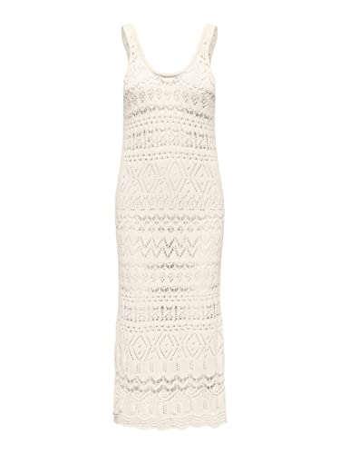 Bestseller A/S Damska sukienka ONLKIRSTIE Life SL Structure Dress KNT, ecru, M, écru, M