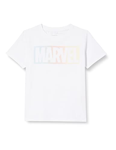 NAME IT Chłopcy NKMARNTY Marvel SS TOP MAR t-shirt, jasny biały, 146 W/152 l, Bright White, 146-152