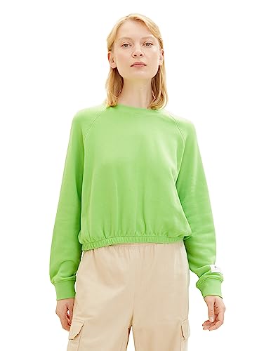 TOM TAILOR Denim Damska bluza basic, 12318-liquid Lime Green, L, 12318-liquid lime green, L