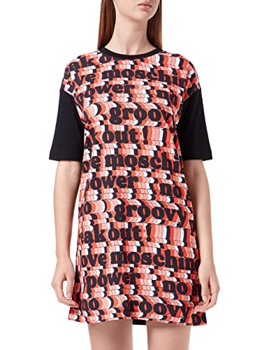Love Moschino Damska sukienka Groovy Panel Print, czarny, 40