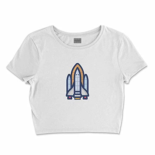 Bona Basics, Koszulka damska z nadrukiem cyfrowym,%100 bawełna, biała, casualowa, topy damskie, rozmiar: XL, biały, XL Krótki