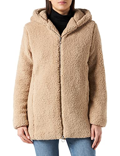 Urban Classics Damska bluza z kapturem Ladies Sherpa, Softtaupe, XL