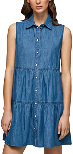 Pepe Jeans Sukienka damska Arya, Niebieski (denim), XL