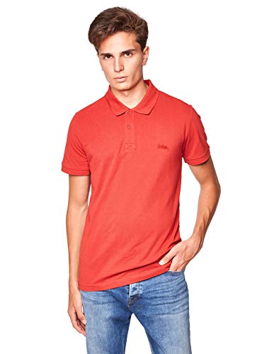 Lee Cooper Męska koszulka polo Essential Tee, czerwony, L