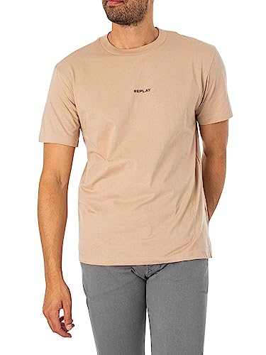 Replay Męski T-shirt M6644, 803 Light Taupe, XL, Light Taupe 803, XL