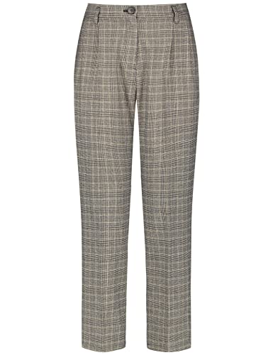 GERRY WEBER Damskie spodnie 820025-31302, brązowe karo, 40, Brązowa kratka, 40