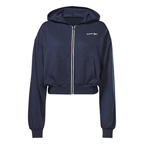 Reebok Damska bluza z kapturem ID Energy na zamek błyskawiczny, Vector Navy, XS, Vector Navy, XS