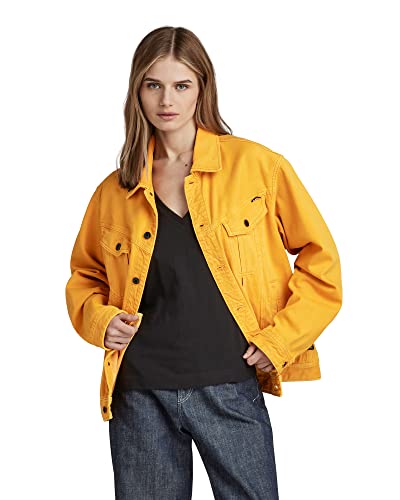 G-STAR RAW Damska kurtka oversize westernowa, żółta (Dull Yellow gd D300-D849), S, Żółty (Dull Yellow Gd D300-d849), S