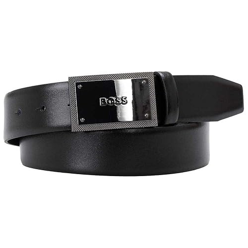 BOSS Męski pasek Icon-G-Dm_Sz35, czarny 1, 80, czarny (Black1)