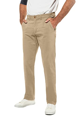 JP 1880 Męski L-8XL do 35, chino, elastyczny ściągacz, 2 kieszenie boczne, normalny obwód uda i nóg, normalny obwód stopy, 721190, Sand, 44W / 34L