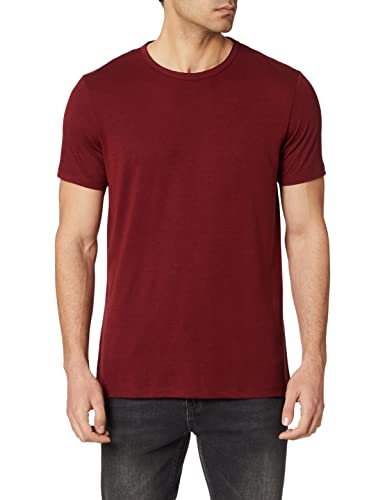 Koton Męski t-shirt Standard Fit Basic, Bordeux (480), L