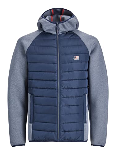 Jack & Jones Jcologan Hybrid Jacket Sn Pluszowa kurtka męska, Navy Blazer, M