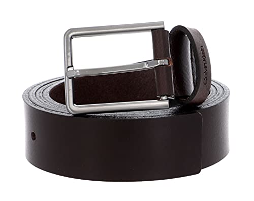 Calvin Klein Pasek męski 3,5 cm Essential Pas skórzany, Ciemny brąz, 115 (Taille fabricant: 110)