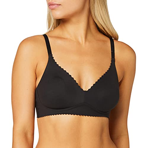 DIM Damski biustonosz Soutien-Gorge Triangle Sans Armatures Body Touch Libre bez fiszbin, Czarny, L