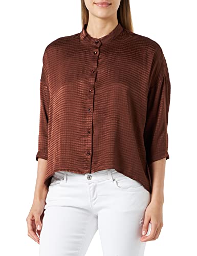 Sisley Koszulka damska 510WLQ03H Brown 668, S, Brązowy 668, S