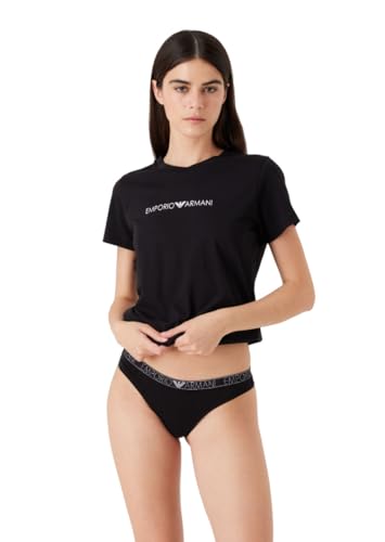 Emporio Armani Damskie majtki typu stringi (2 sztuki), czarny, XS