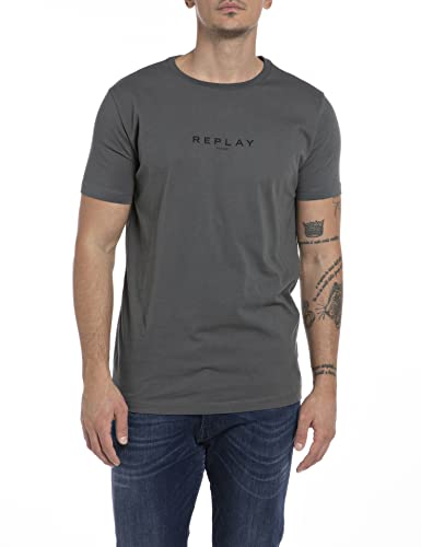 Replay Męski T-shirt M6138L.000.2660, 596 Cold Grey, XS