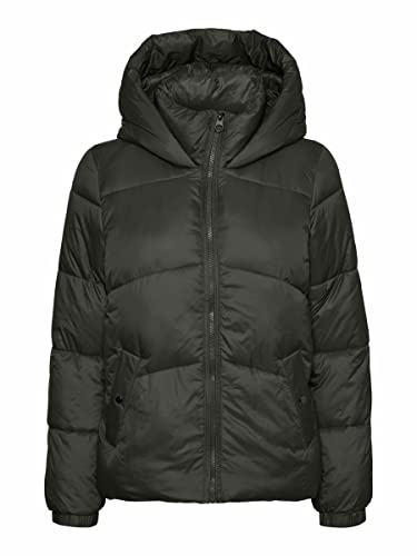 VERO MODA Damska kurtka, krótka, bufor, czarny, 48