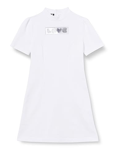 Love Moschino Damska sukienka z krótkim rękawem, Optical White, rozmiar 40, optical white, 40