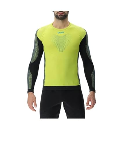 UYN O102429 Running PB42 OW Long_SL T-Shirt Męski Sprężyna siarkowa/Czarny M, Sprężyna Siarcznikowa/Czarna, M