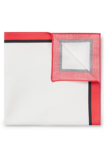 HUGO Pocketsquare męska poszetka 33 x 33 cm z bawełny twill z nadrukiem cyfrowym, Open Pink693, jeden rozmiar