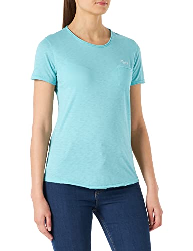 Tommy Jeans Damski sweter sportowy Tjw Pocket Detail Tee, niebieski (Fresh Aqua Cvb)., XS