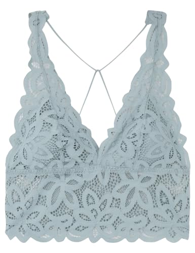 Women'secret Bralette Koronka Halter Zielony Biustonosz damski, Zielony, L
