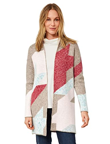 Cecil Damski B253533 Kardigan, Almond beżowy melanż, L, Almond beżowy melanż, L