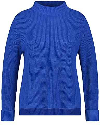Samoon Damski sweter 172017-25400, niebieski (Brigth Blue), 48 (DE)