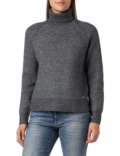 Replay Damski sweter z golfem, krój Regular Fit, M10 Dark Grey Melange, S