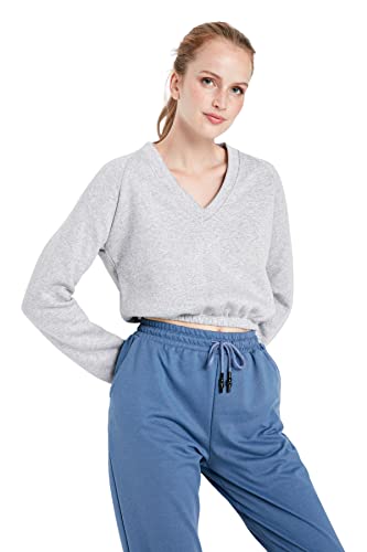 Trendyol Bluza damska, Szary, L