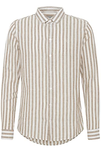 CASUAL FRIDAY CFAnton 0053 BD LS Linen Mix Shirt koszula męska, 181022_Ermine, L, 181022_ermine, L