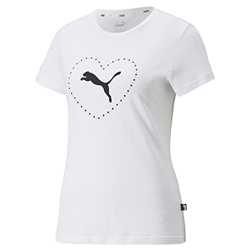 PUMA Valentine's Day Graphic Tee T-Shirt damski, Puma bia?y, L