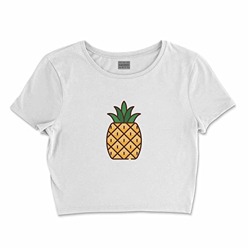 Bona Basics, Damski T-shirt basic, z nadrukiem cyfrowym, 100 bawełny, biały, swobodny, damski top, rozmiar: L, biały, L Krótki